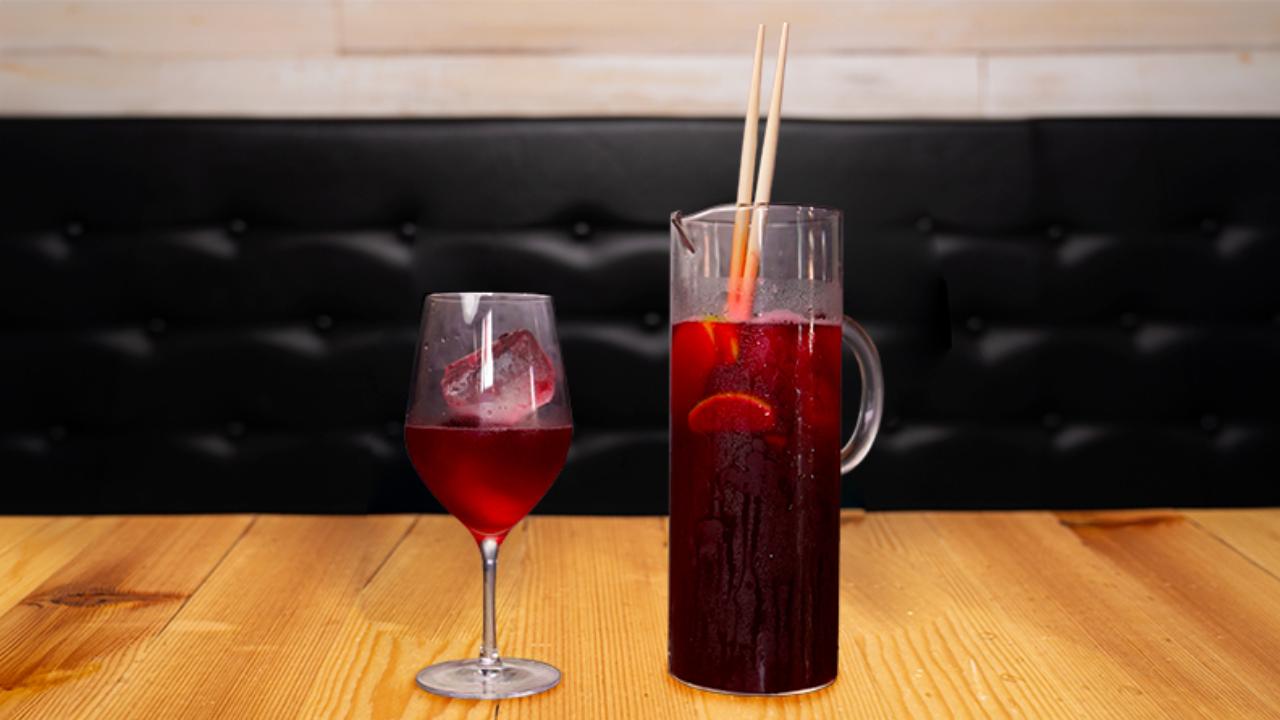 Sangría tinto y sandía